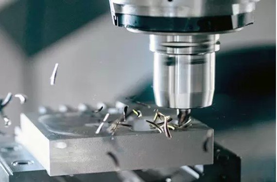 CNC machining close-up