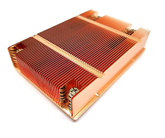 Copper fin heat sink for vehicle electronics